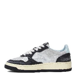 Sneakers Medalist Low In Suede Larminato Argento, Black Sugar