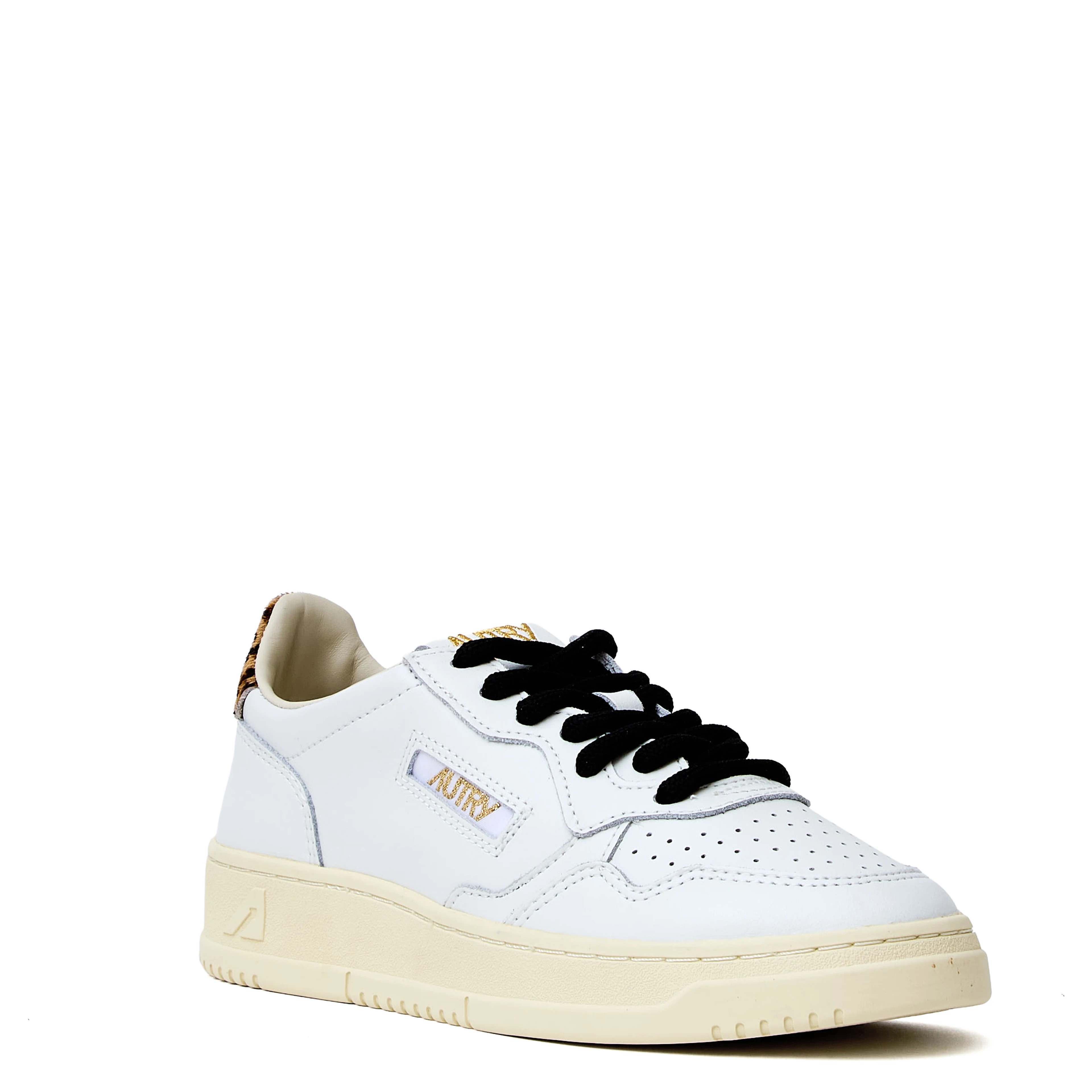 Sneaker Medalist Low In Pelle, Swool, Pony Bianco, Leopard