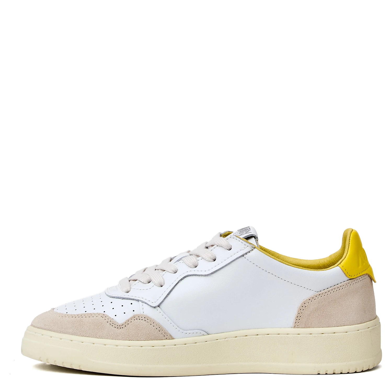 Sneakers Medalist Low In Pelle, Suede Bianca, Slicker Con Lettering