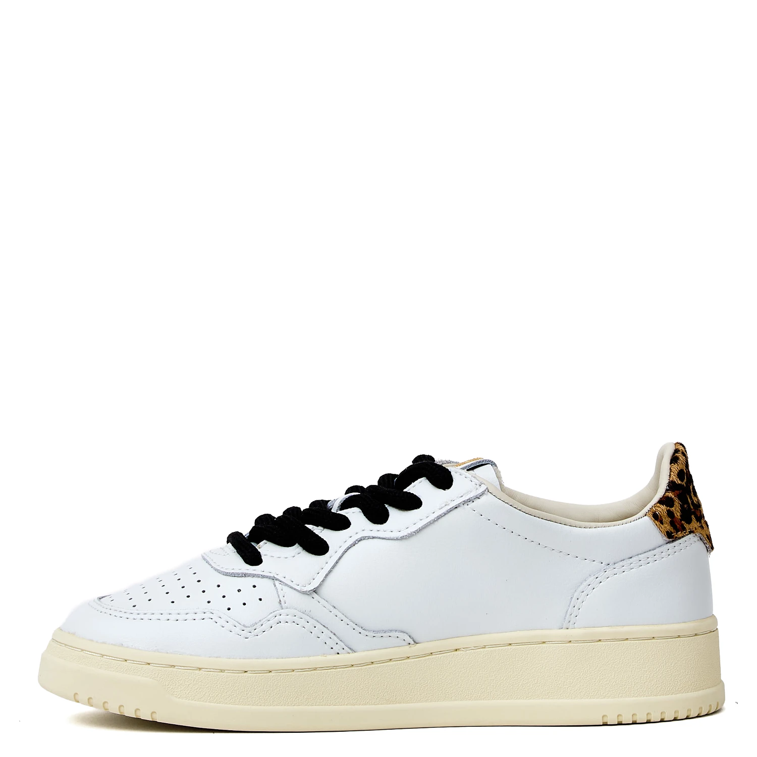 Sneaker Medalist Low In Pelle, Swool, Pony Bianco, Leopard