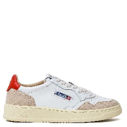 Sneakers Medalist Low In Pelle, Suede Bianco, Zucca