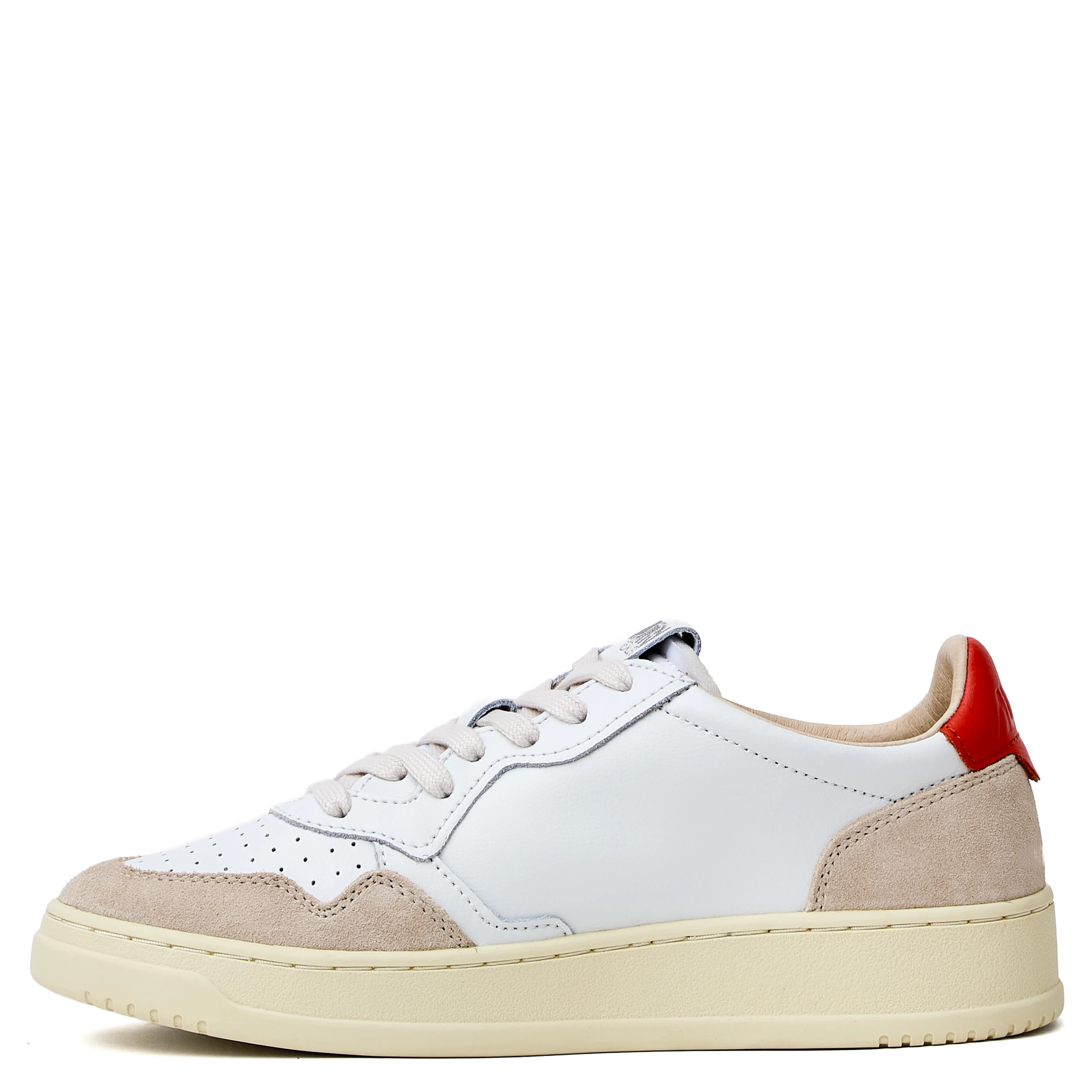 Sneakers Medalist Low In Pelle, Suede Bianco, Zucca