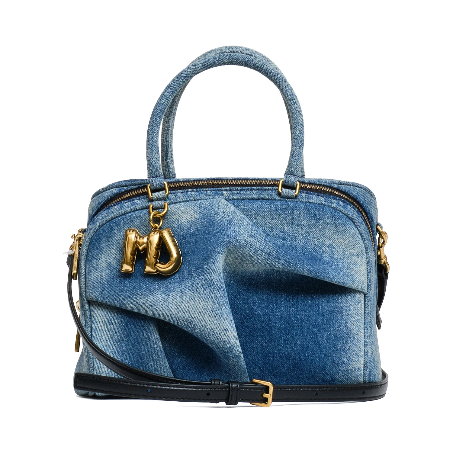 The Small Bauletto Denim Wave