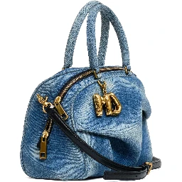 The Small Bauletto Denim Wave