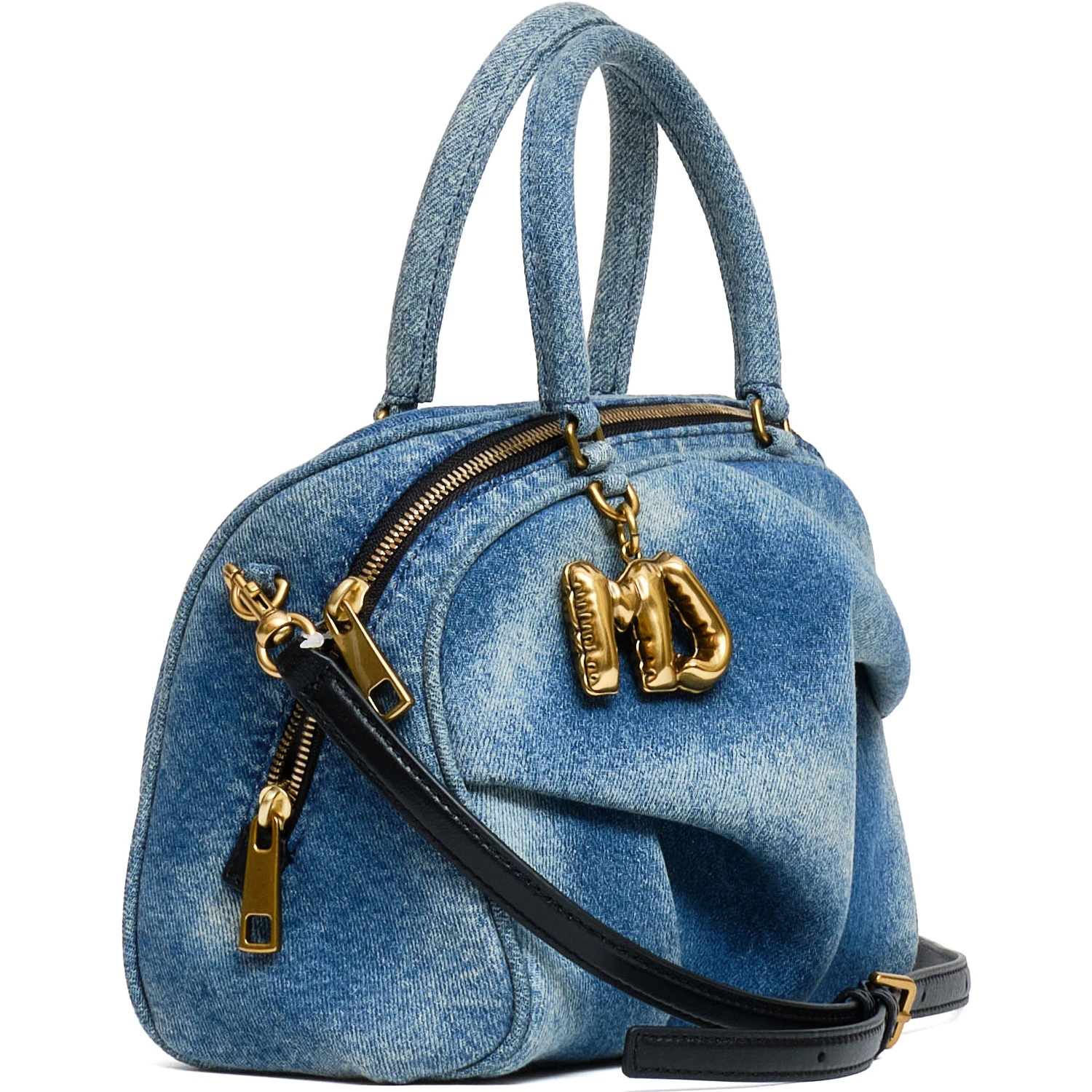 The Small Bauletto Denim Wave