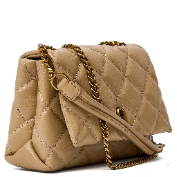 The Slim Dual Chain Shoulder Quilted Leather Dual Bag