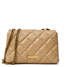 The Slim Dual Chain Shoulder Quilted Leather Dual Bag