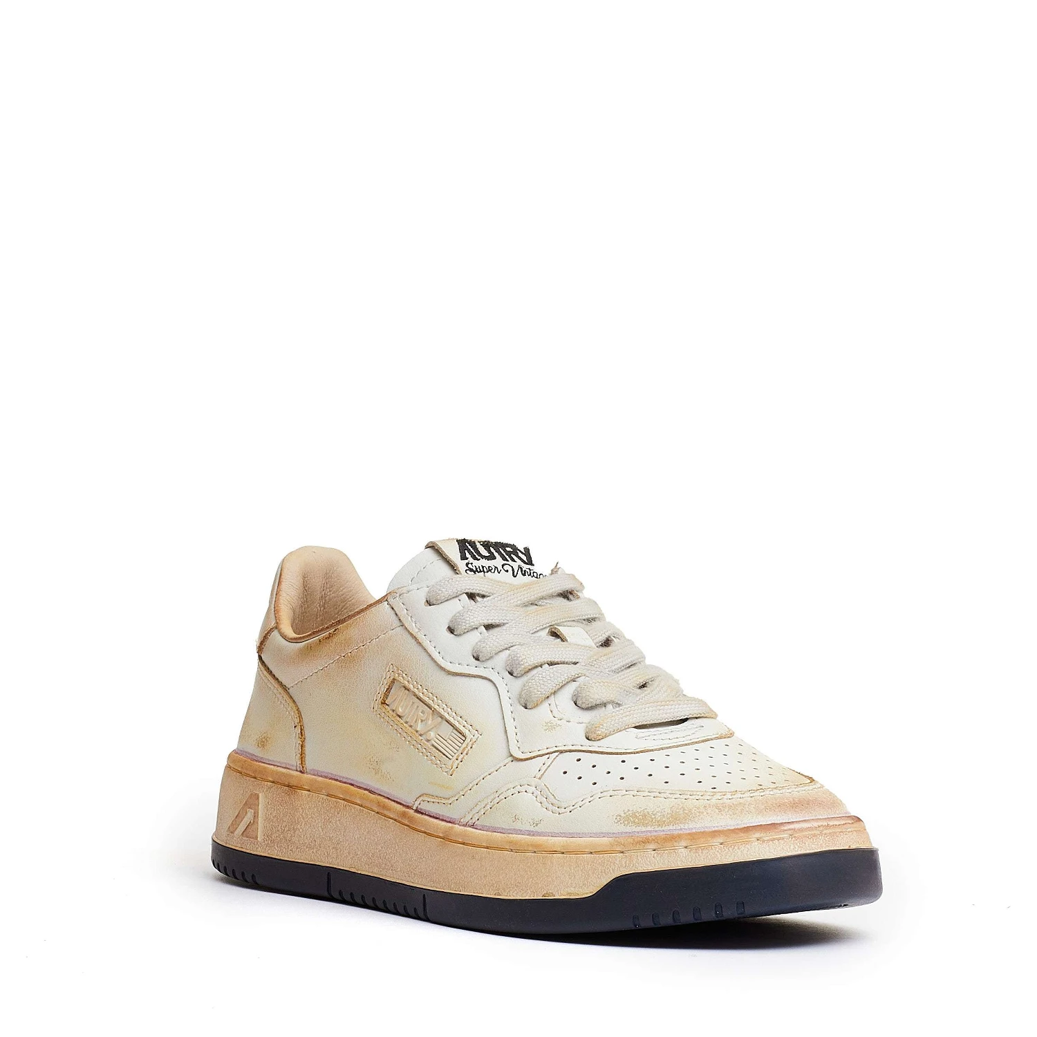 Sneakers Medalist Low Super Vintage In Pelle Beige, White