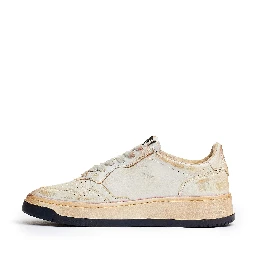 Sneakers Medalist Low Super Vintage In Pelle Beige, White