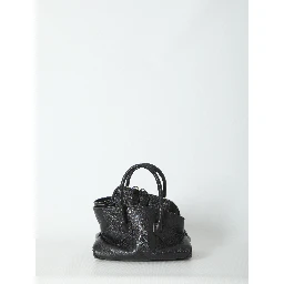 La Passeggiata top handle black bag mini