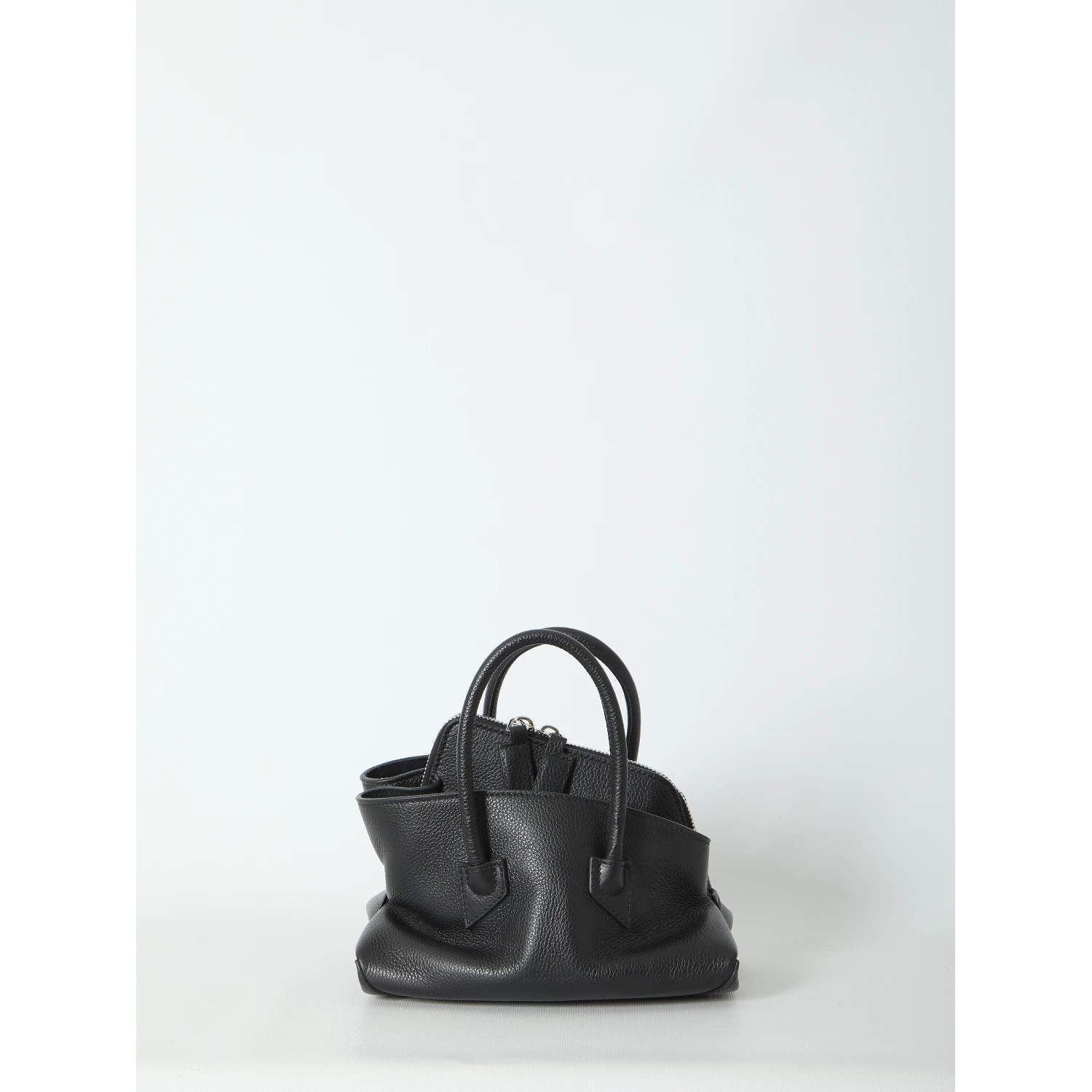 La Passeggiata top handle black bag mini