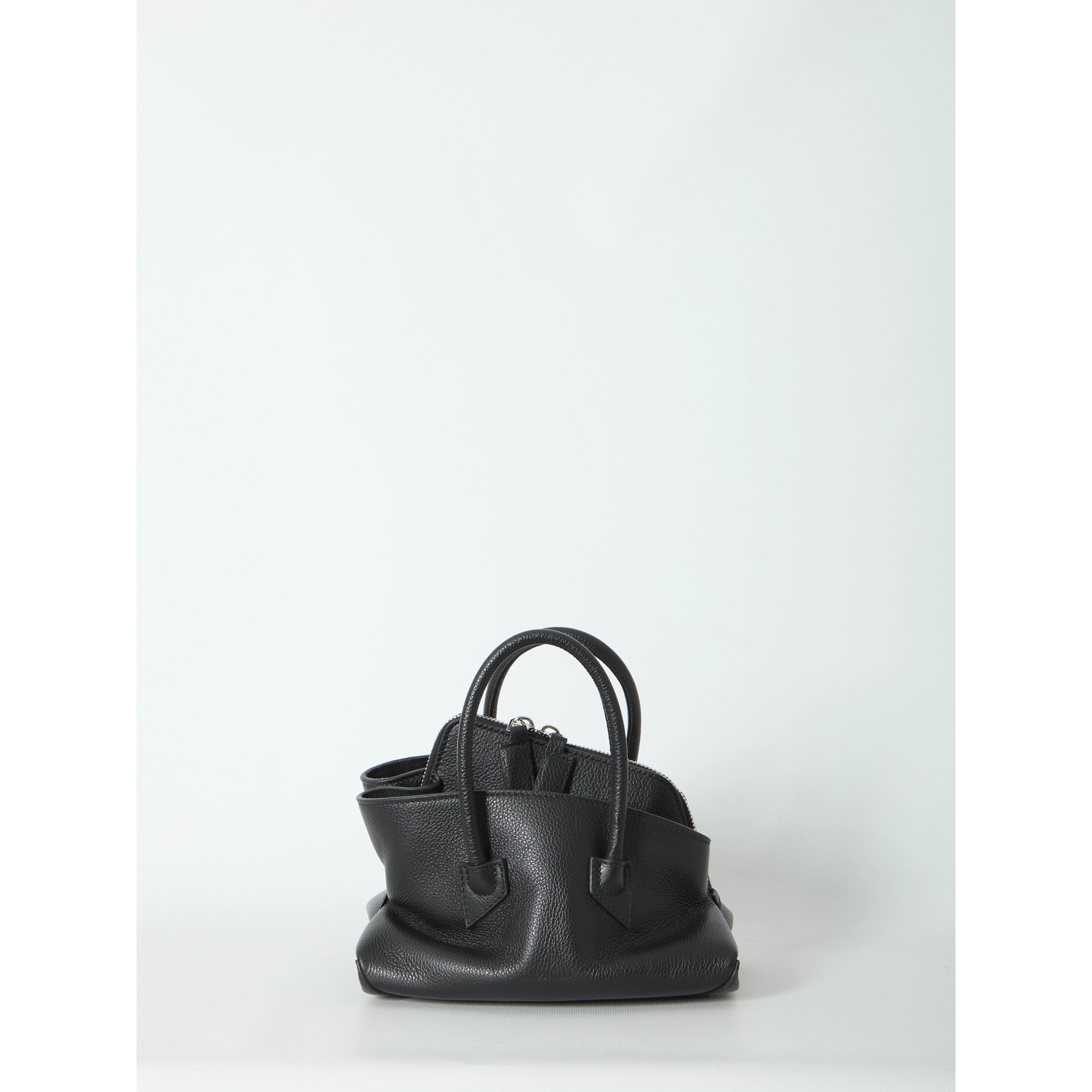 La Passeggiata top handle black bag mini