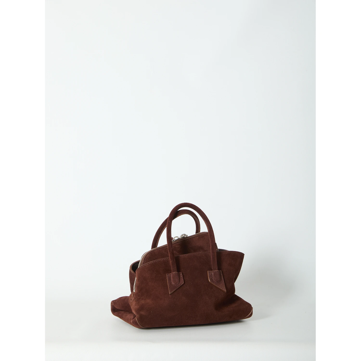 La Passeggiata top handle Light Choco bag mini