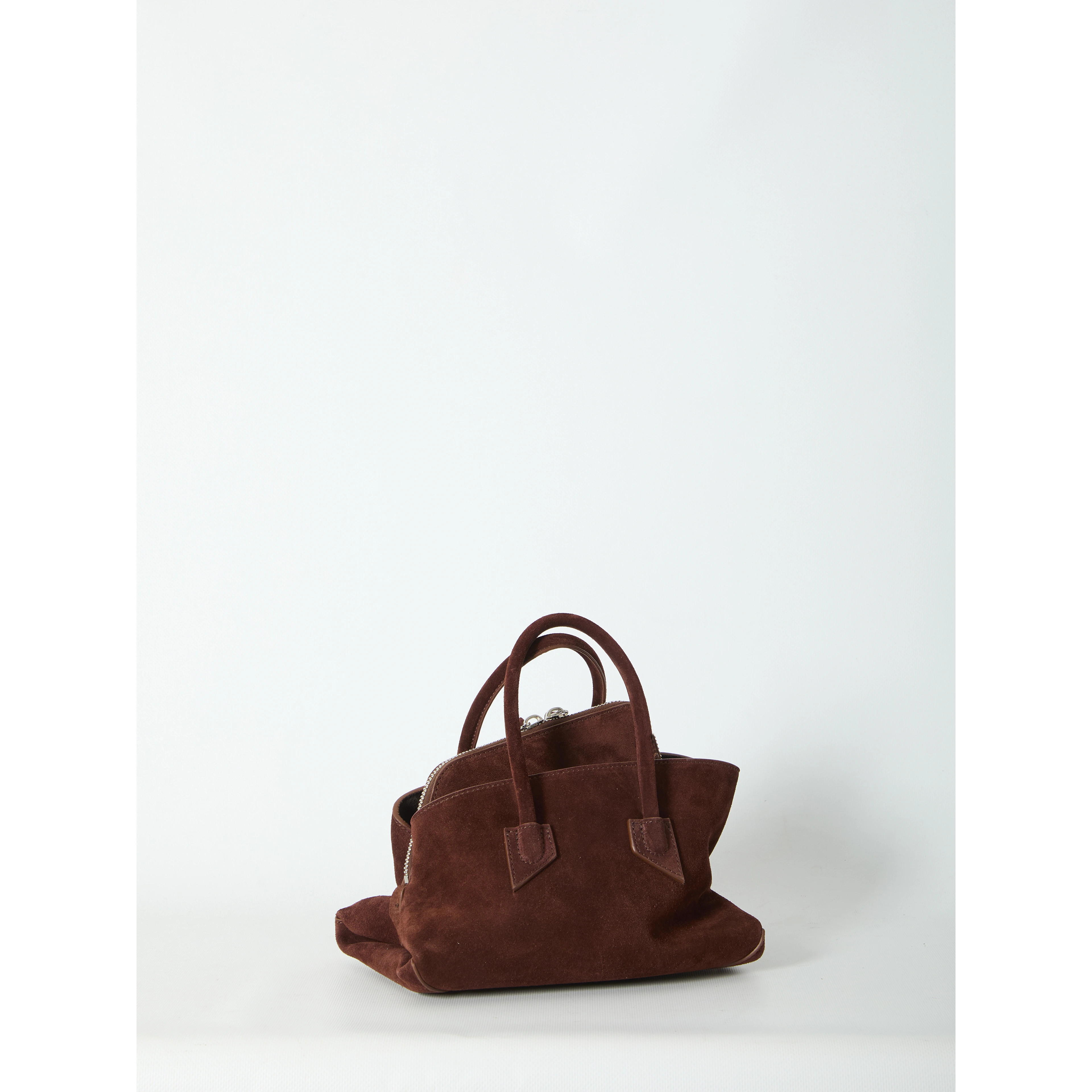 La Passeggiata top handle Light Choco bag mini