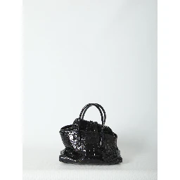 La Passeggiata top handle black bag mini