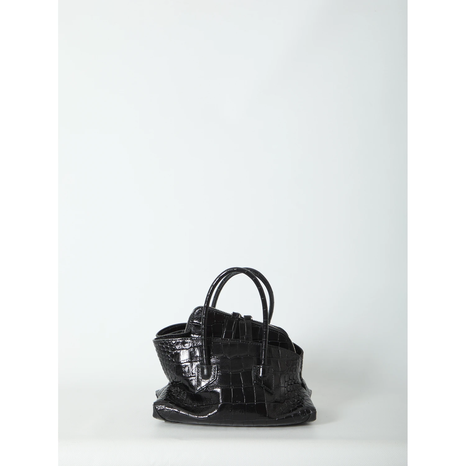 La Passeggiata top handle black bag mini