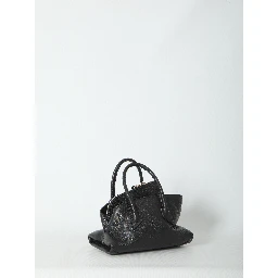 La Passeggiata top handle black bag mini