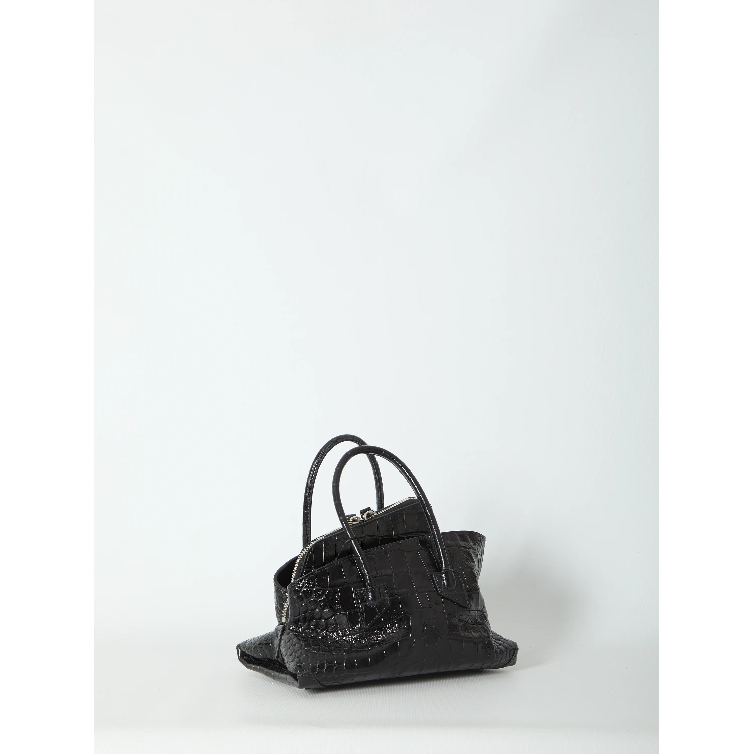 La Passeggiata top handle black bag mini