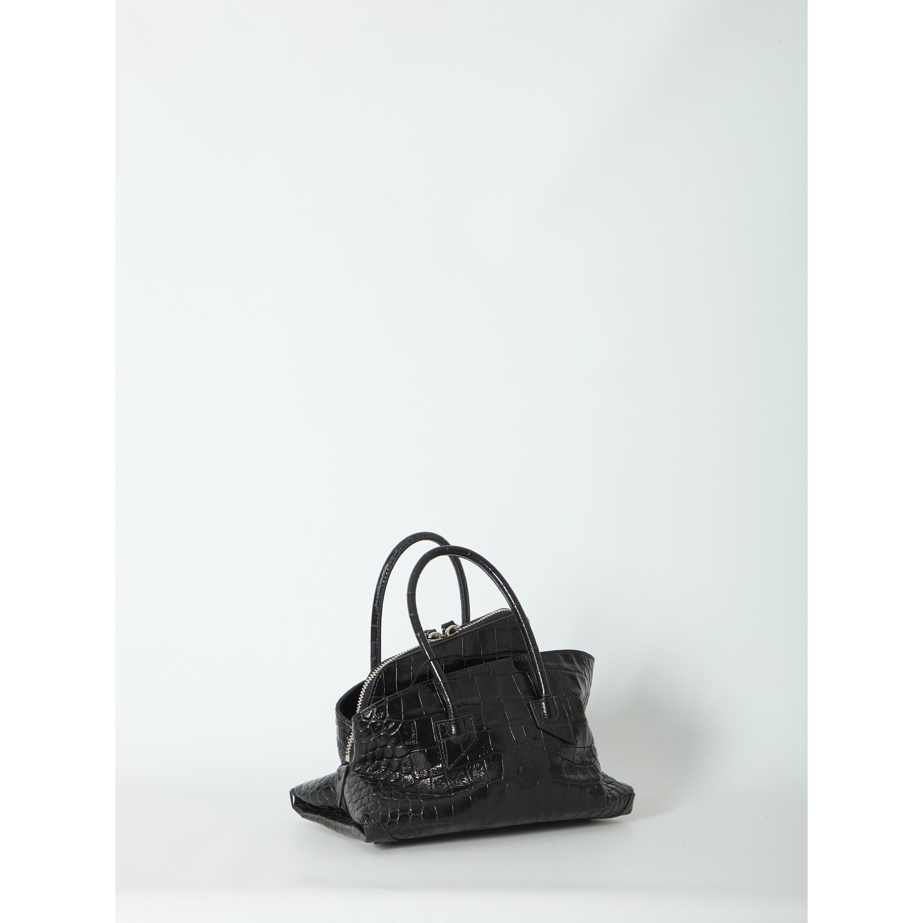 La Passeggiata top handle black bag mini