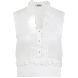 Alberta Ferretti Triple Organza Top