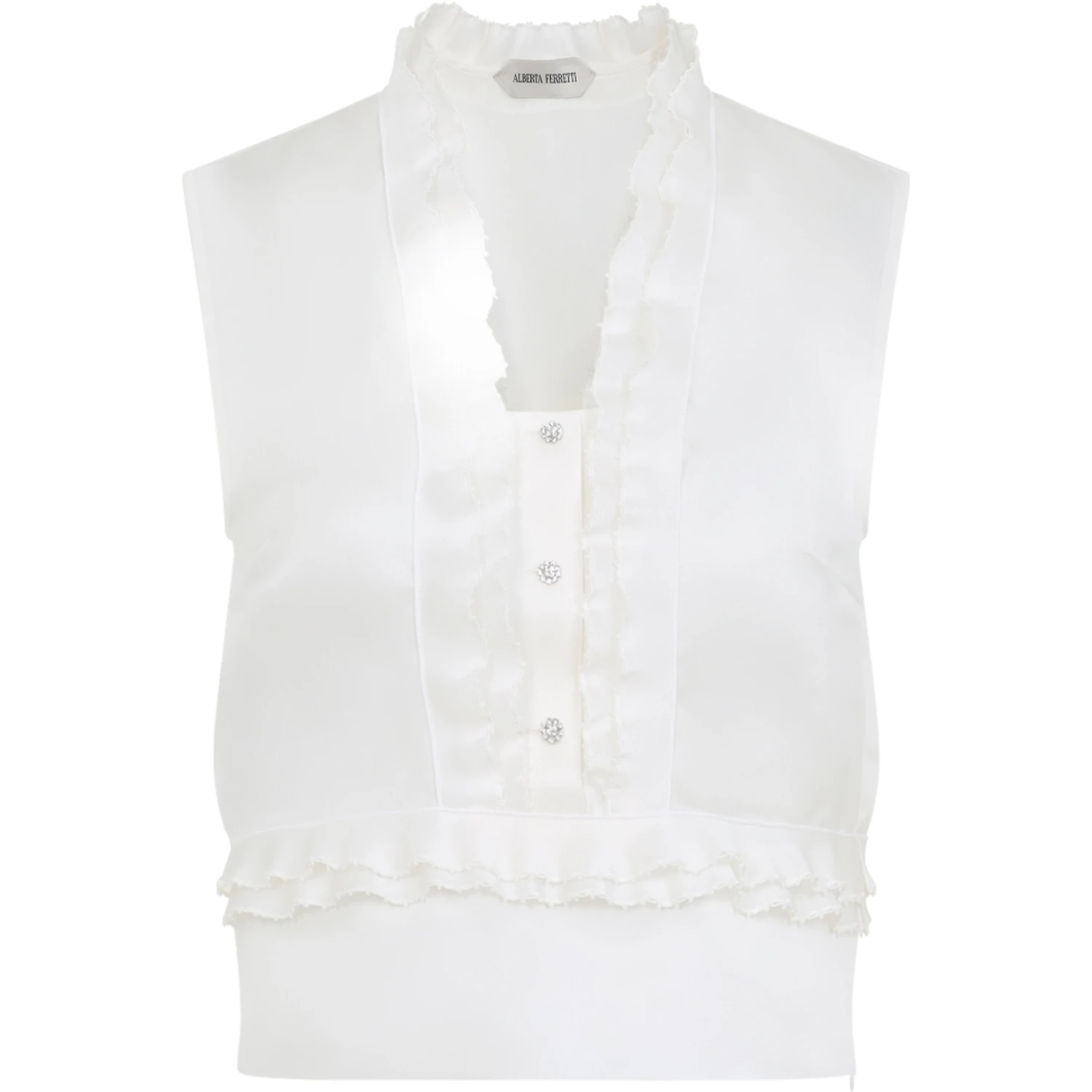 Alberta Ferretti Triple Organza Top