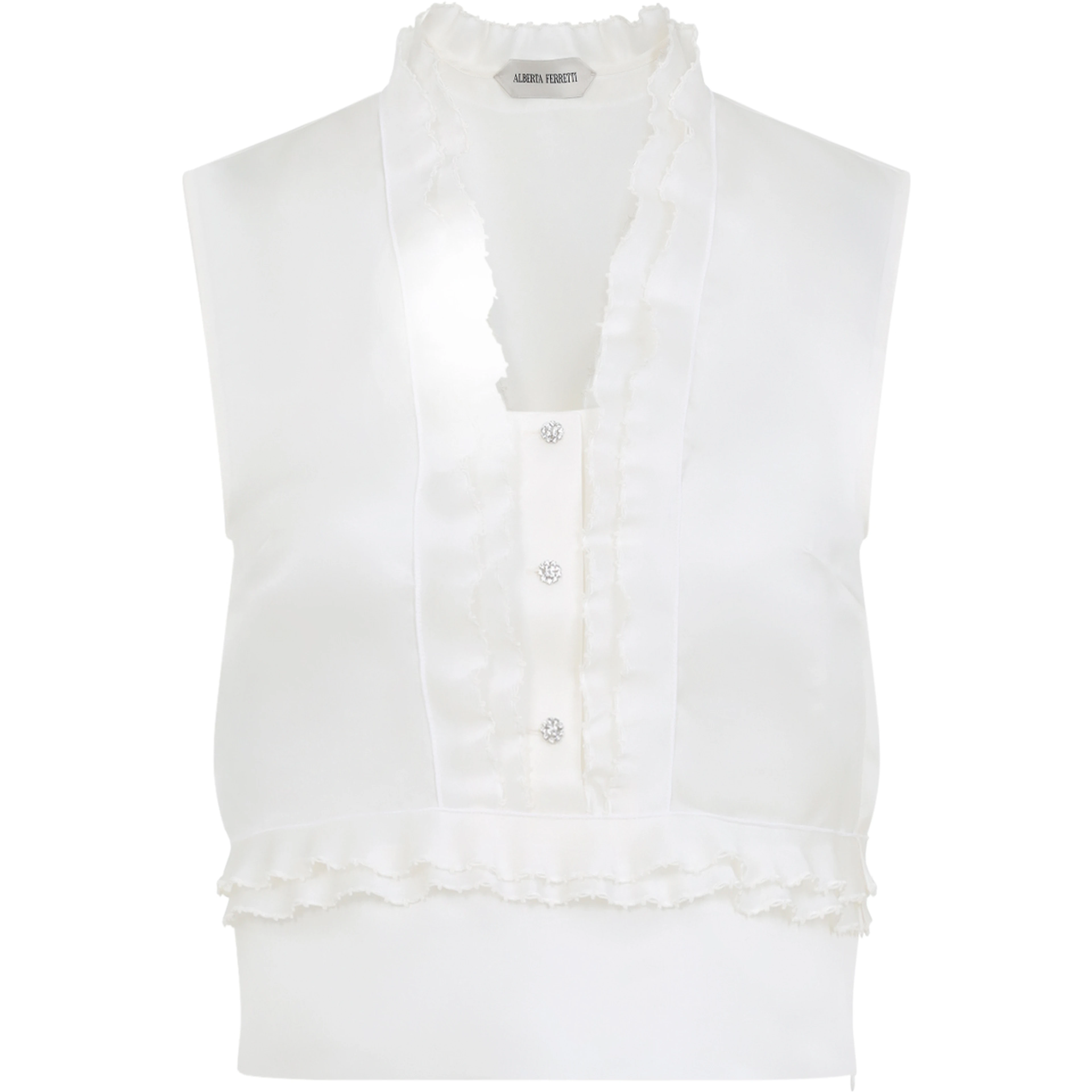 Alberta Ferretti Triple Organza Top