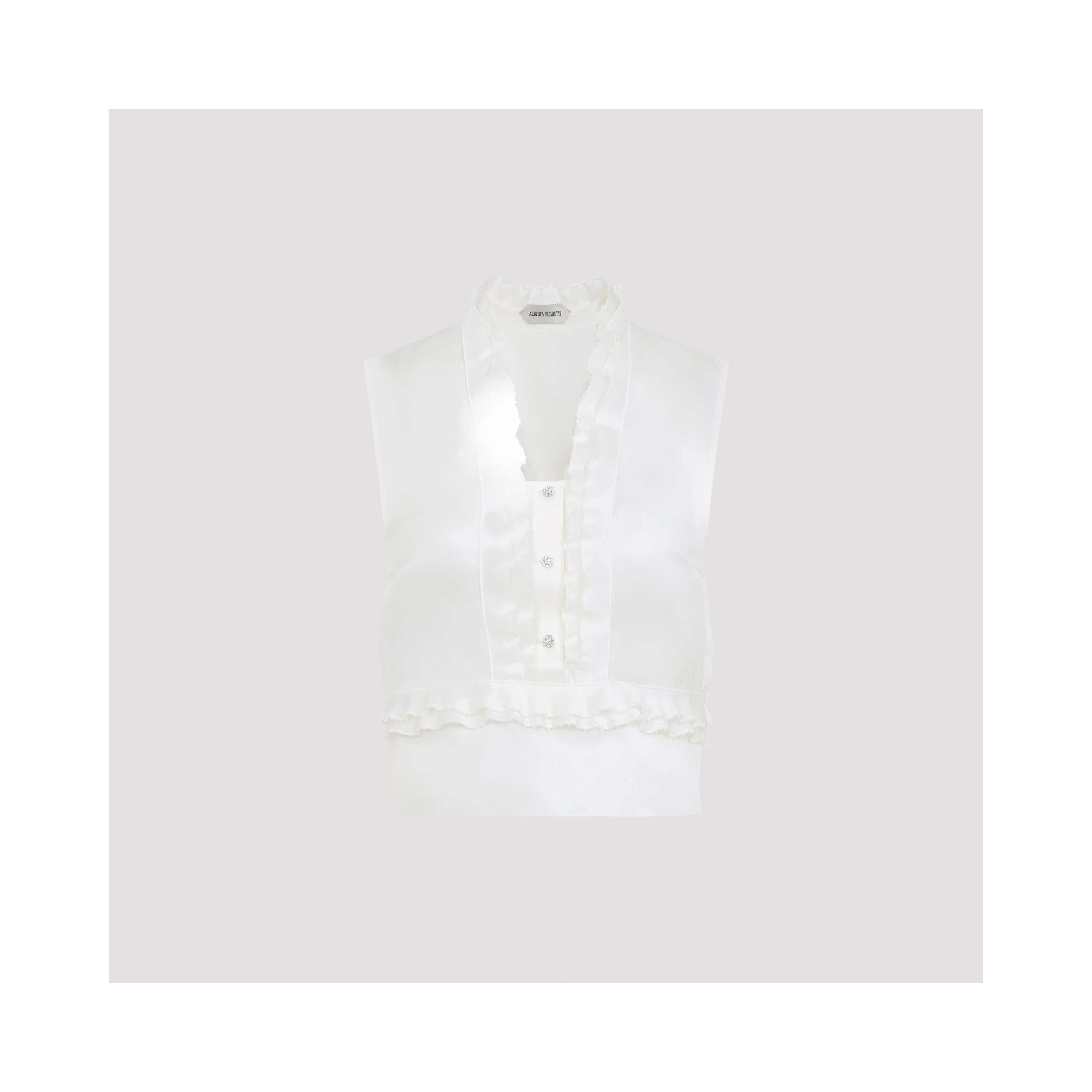 Alberta Ferretti Triple Organza Top