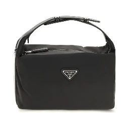 Black Recycled Polyamide Shoulder Bag
