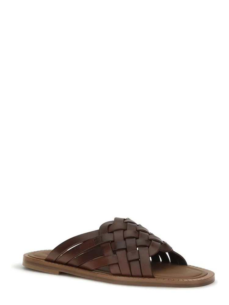 Brown Calf Leather Bos Taurus Flat Sandals alternative