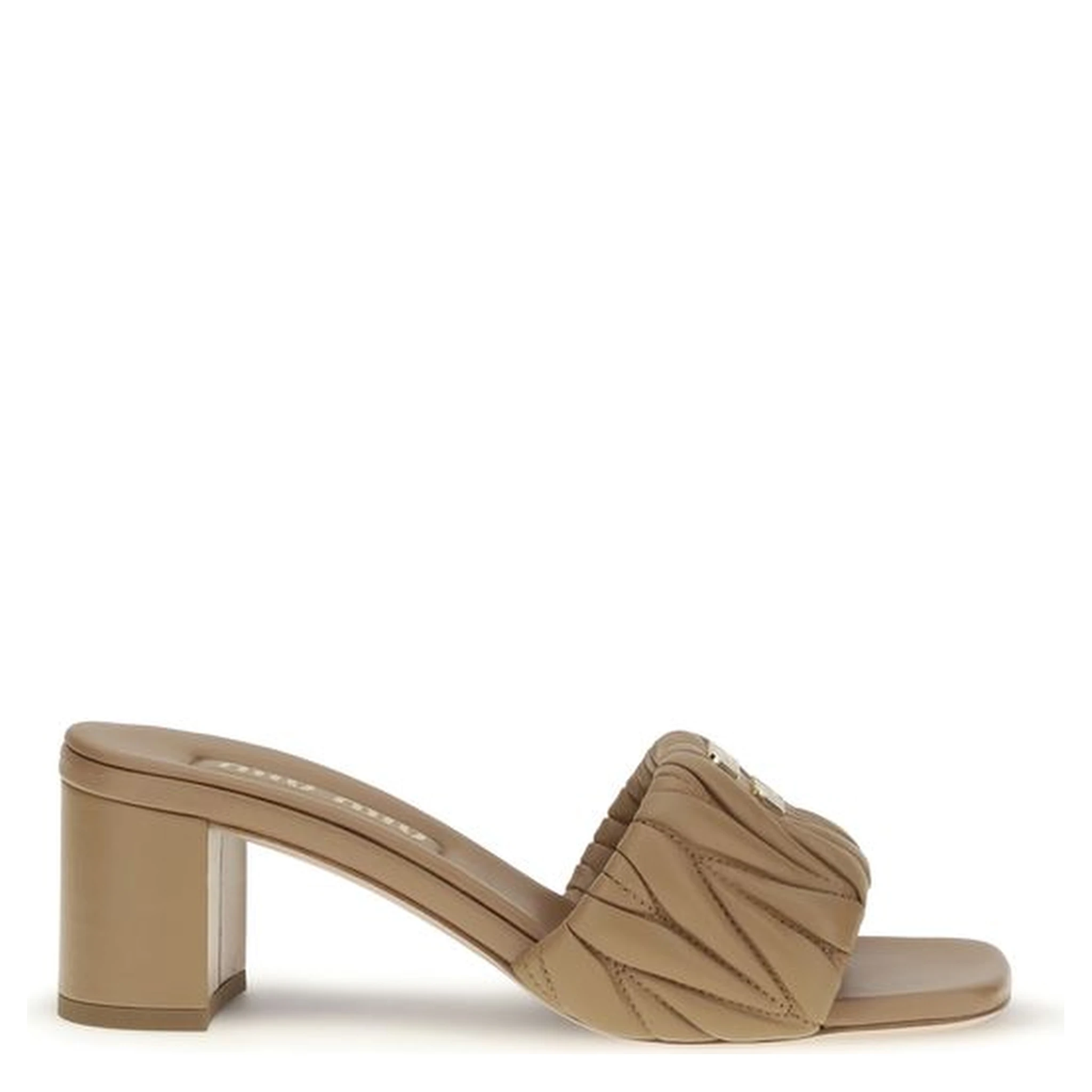 Beige Lamb Ovis Aries Aries Platform Sandals