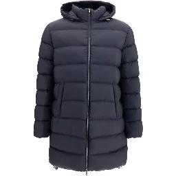 Black Polyamide Full-Length Jacket