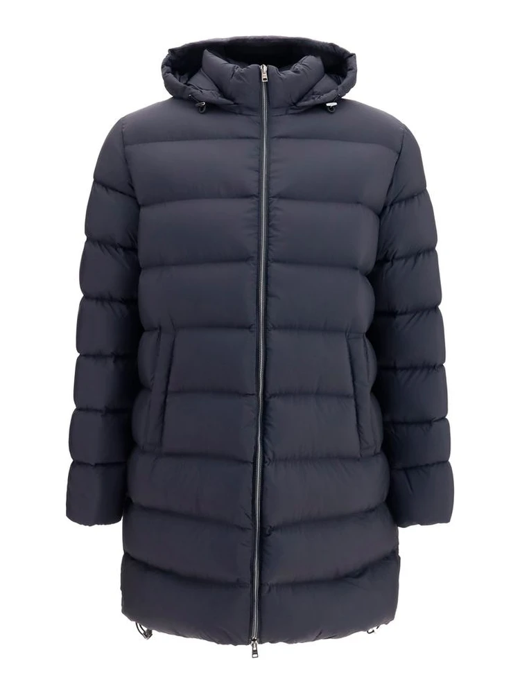 Black Polyamide Full-Length Jacket