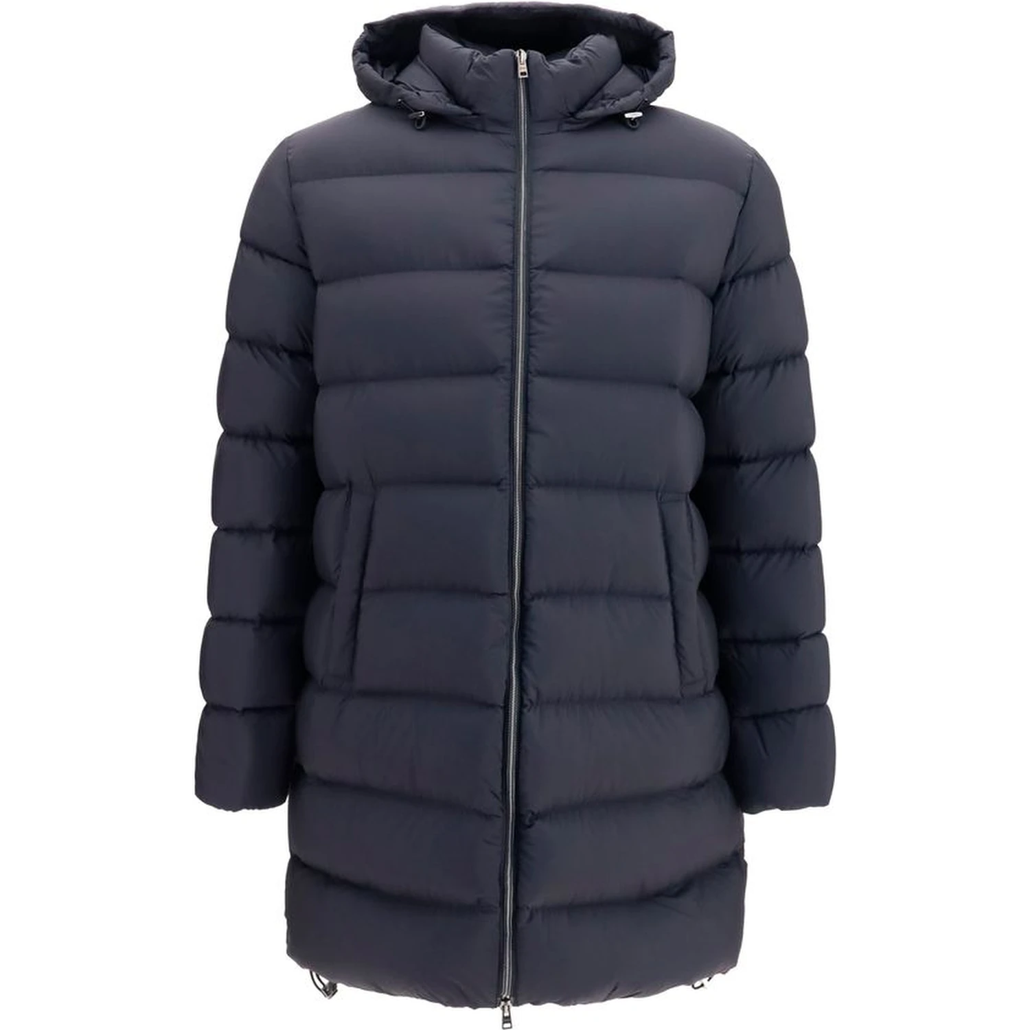 Black Polyamide Full-Length Jacket