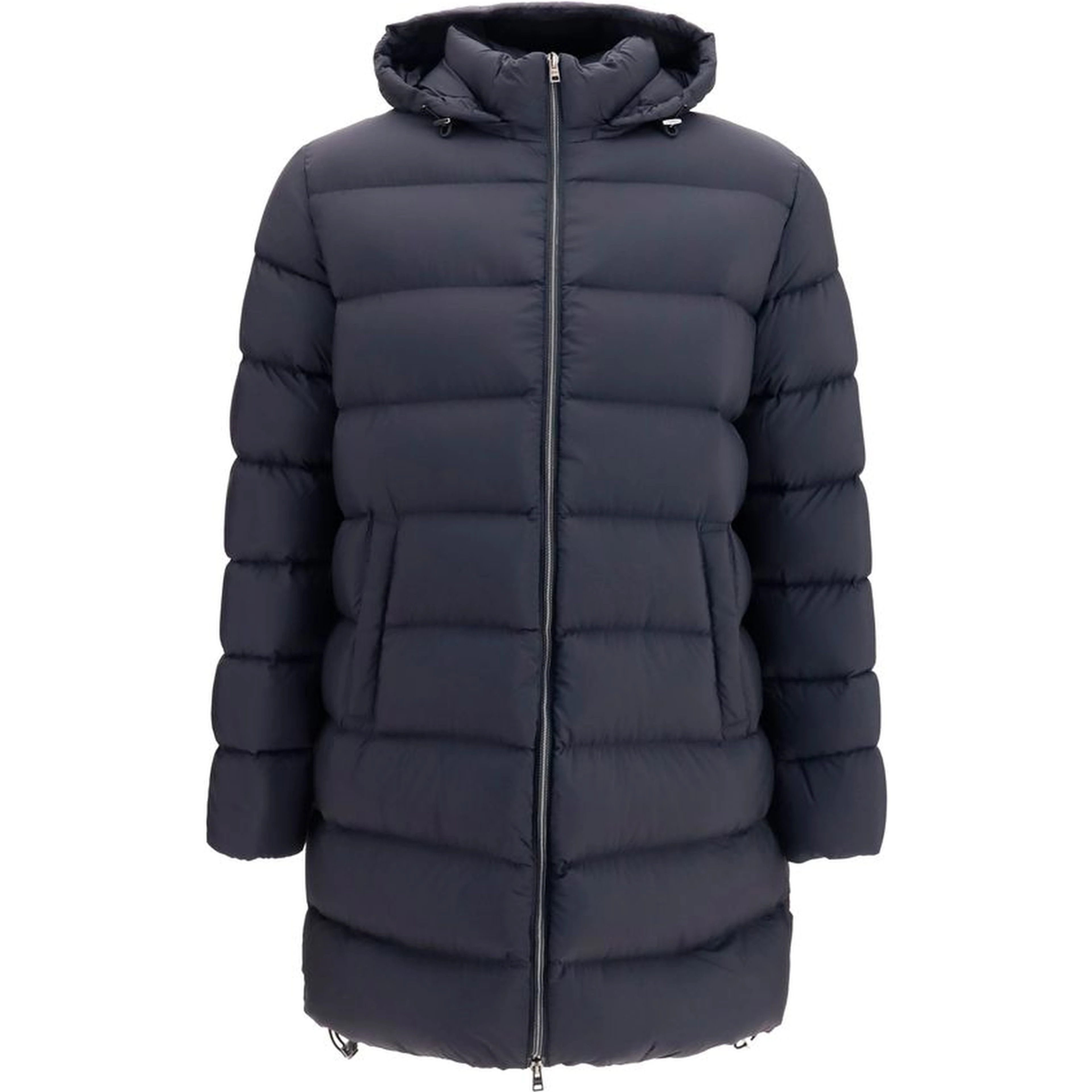 Black Polyamide Full-Length Jacket