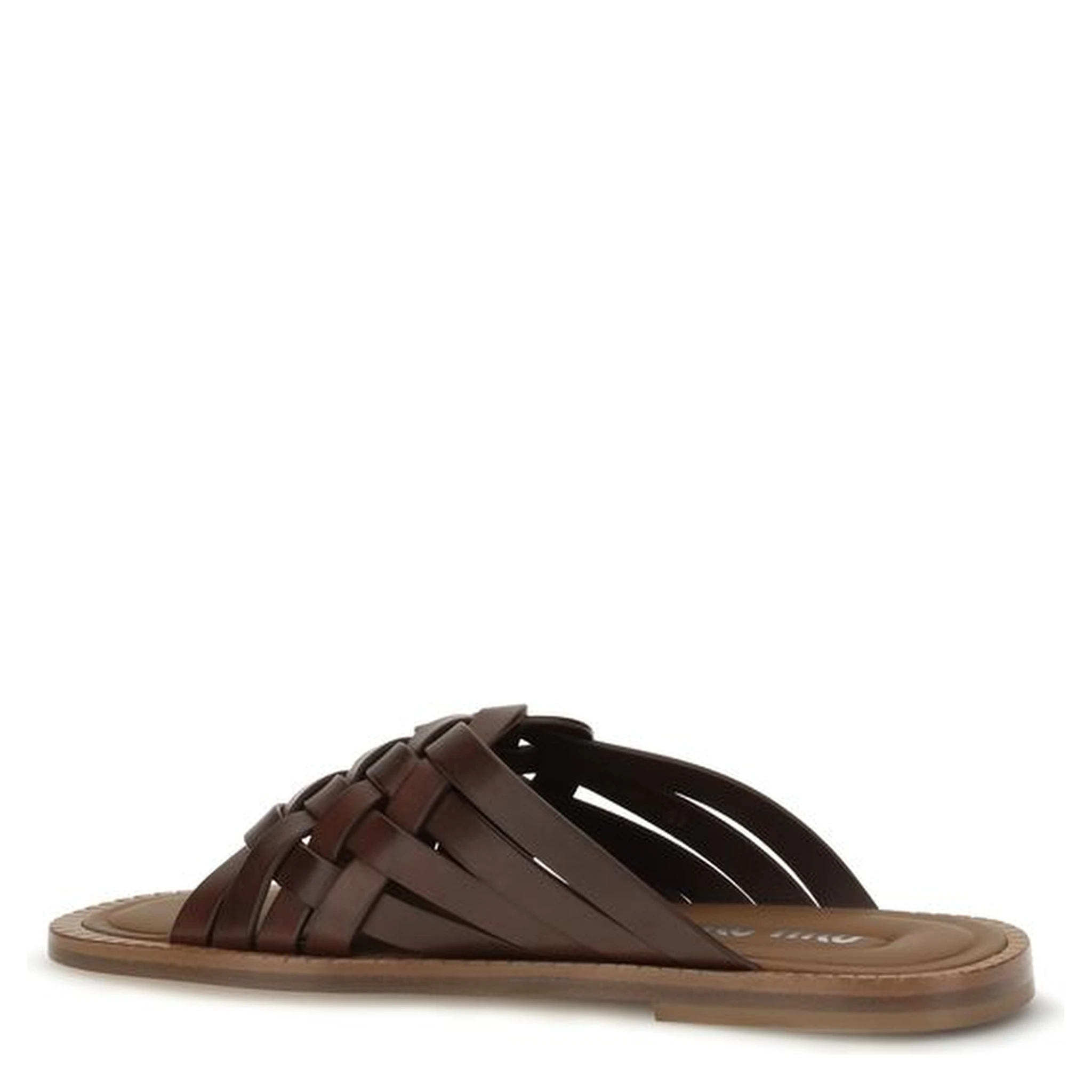 Brown Calf Leather Bos Taurus Flat Sandals