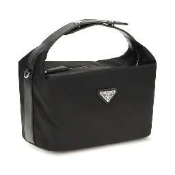 Black Recycled Polyamide Shoulder Bag