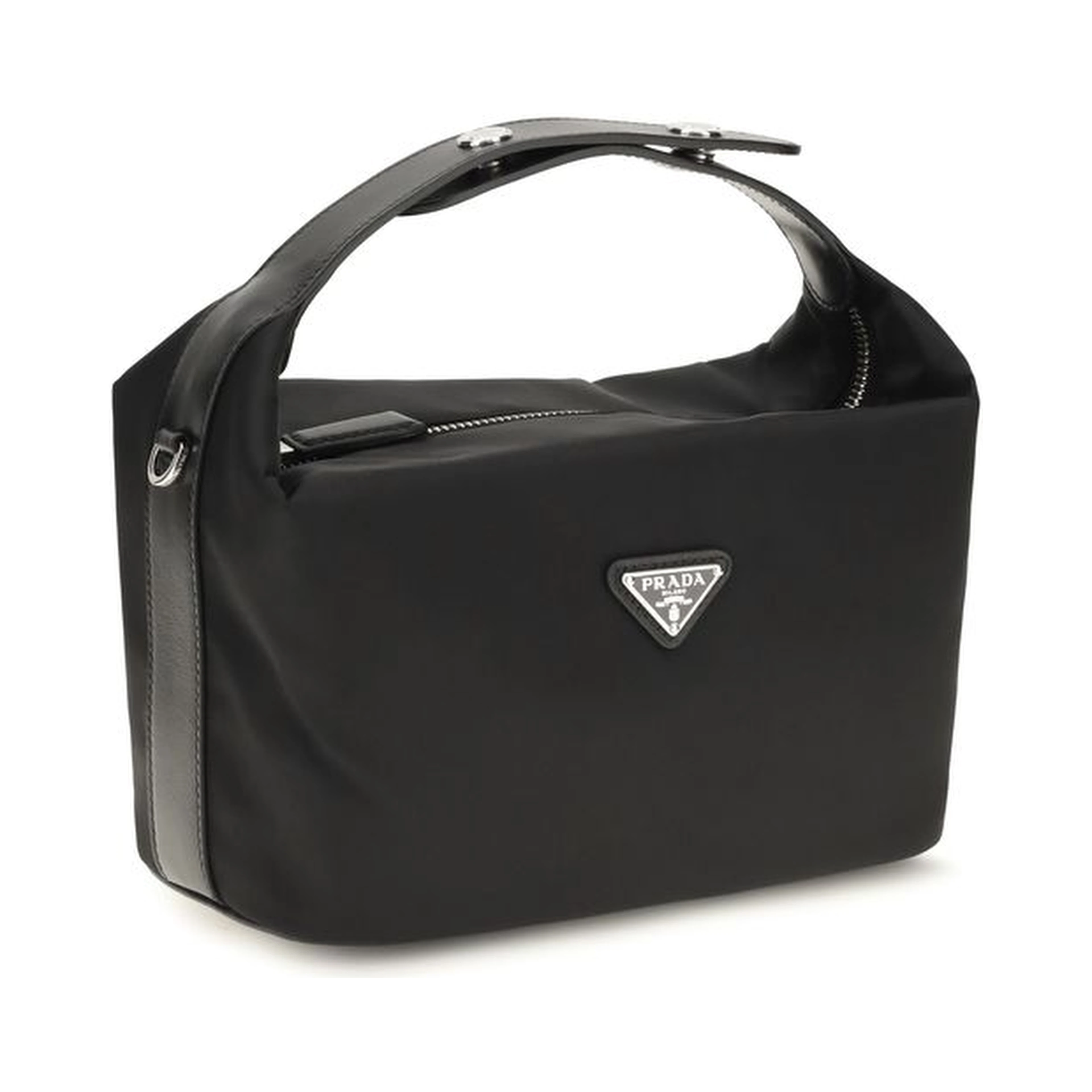 Black Recycled Polyamide Shoulder Bag