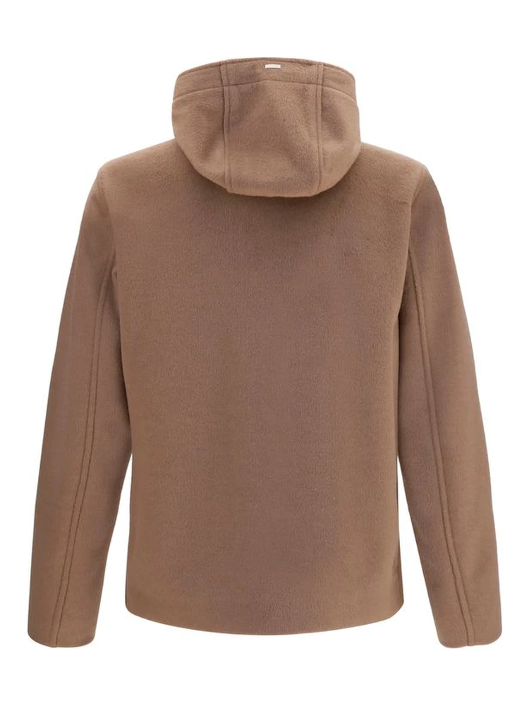 Brown Polyester Full-Length Jacket alternative
