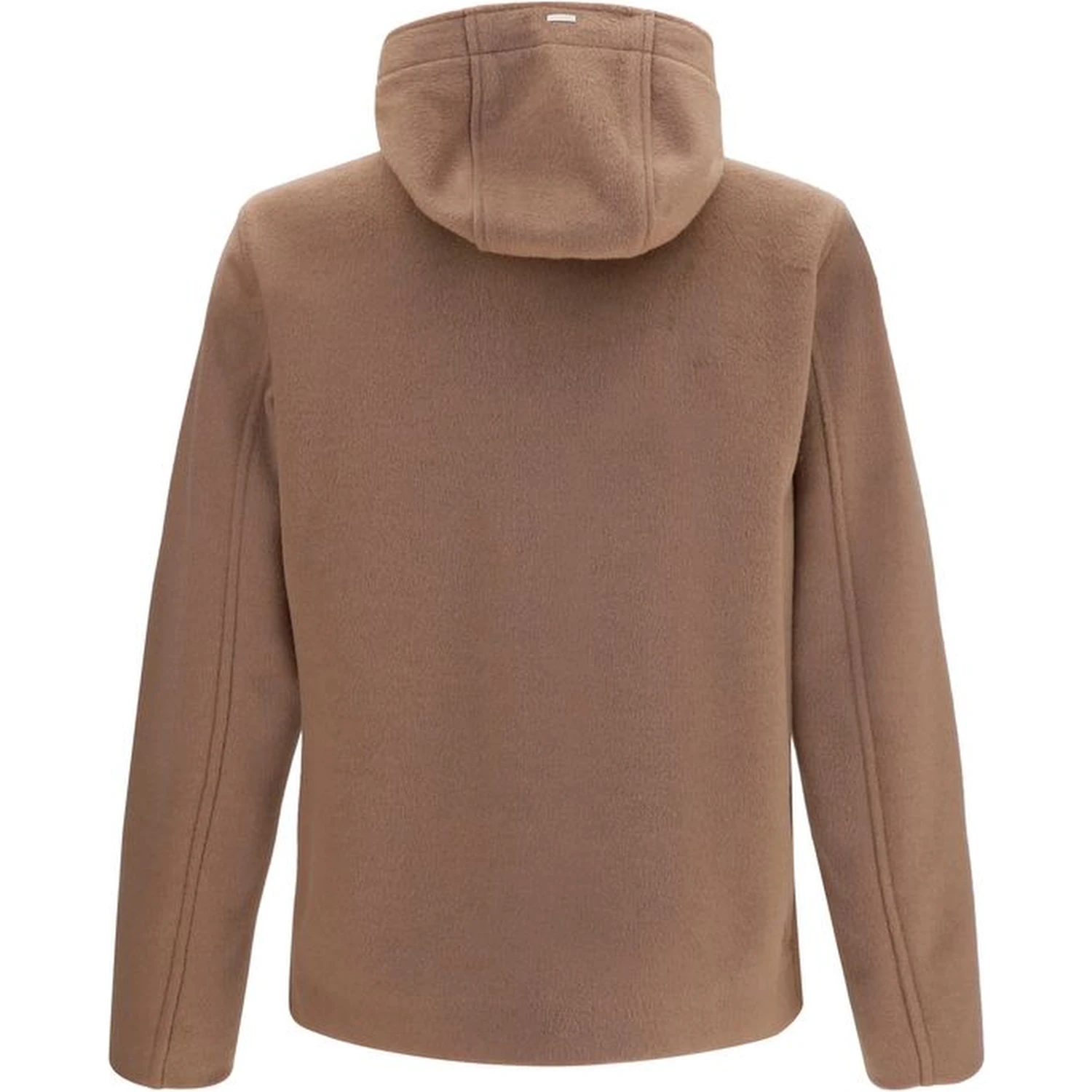 Brown Polyester Full-Length Jacket