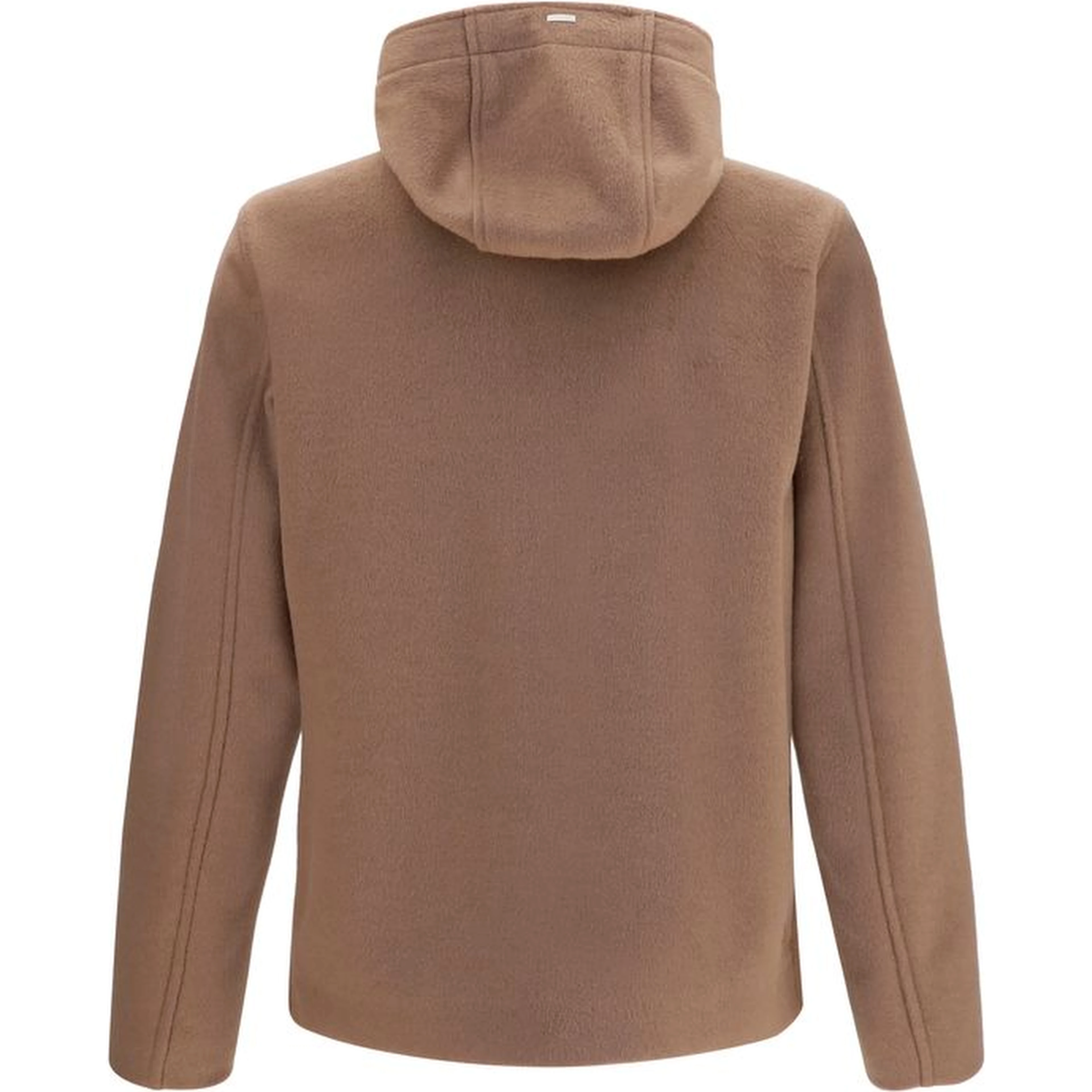 Brown Polyester Full-Length Jacket