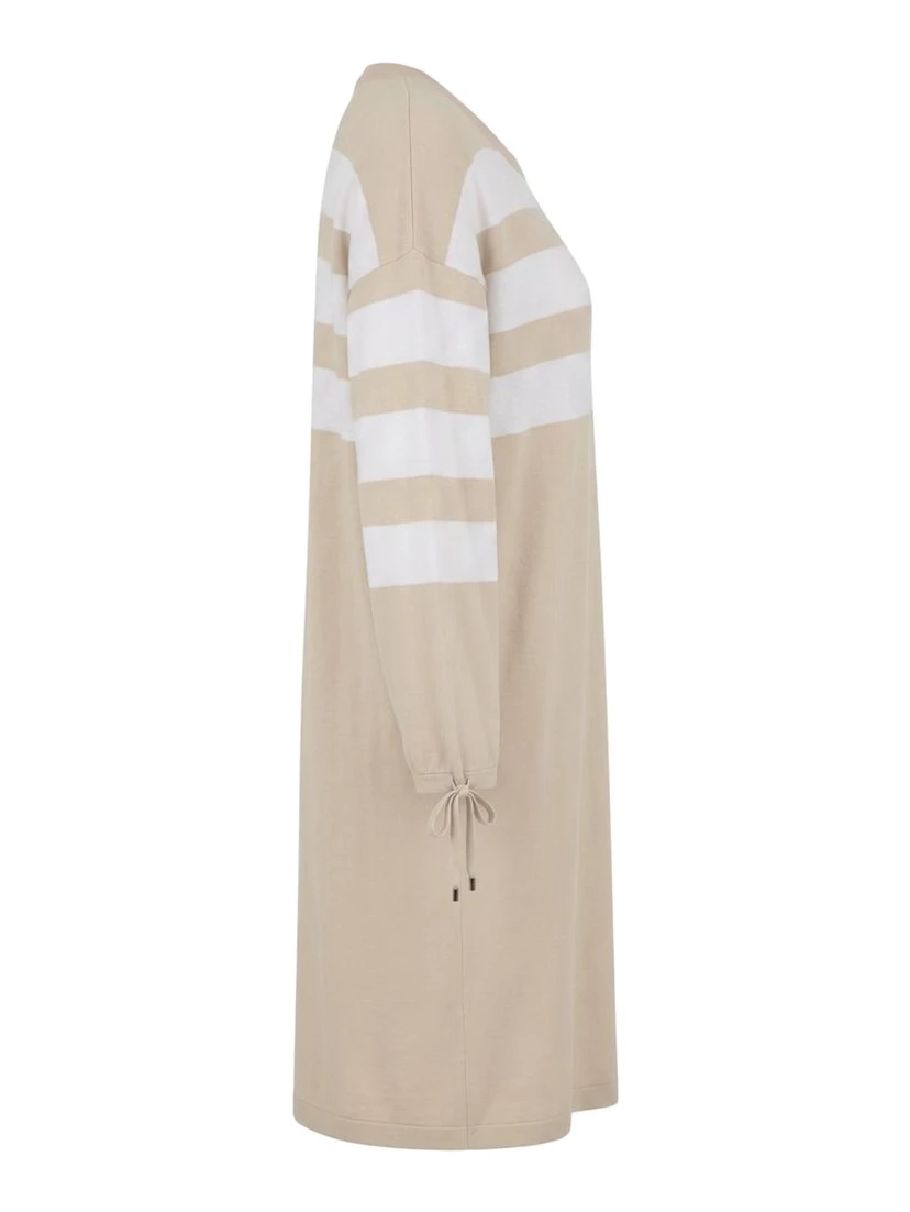 Beige Cotton Women Dress