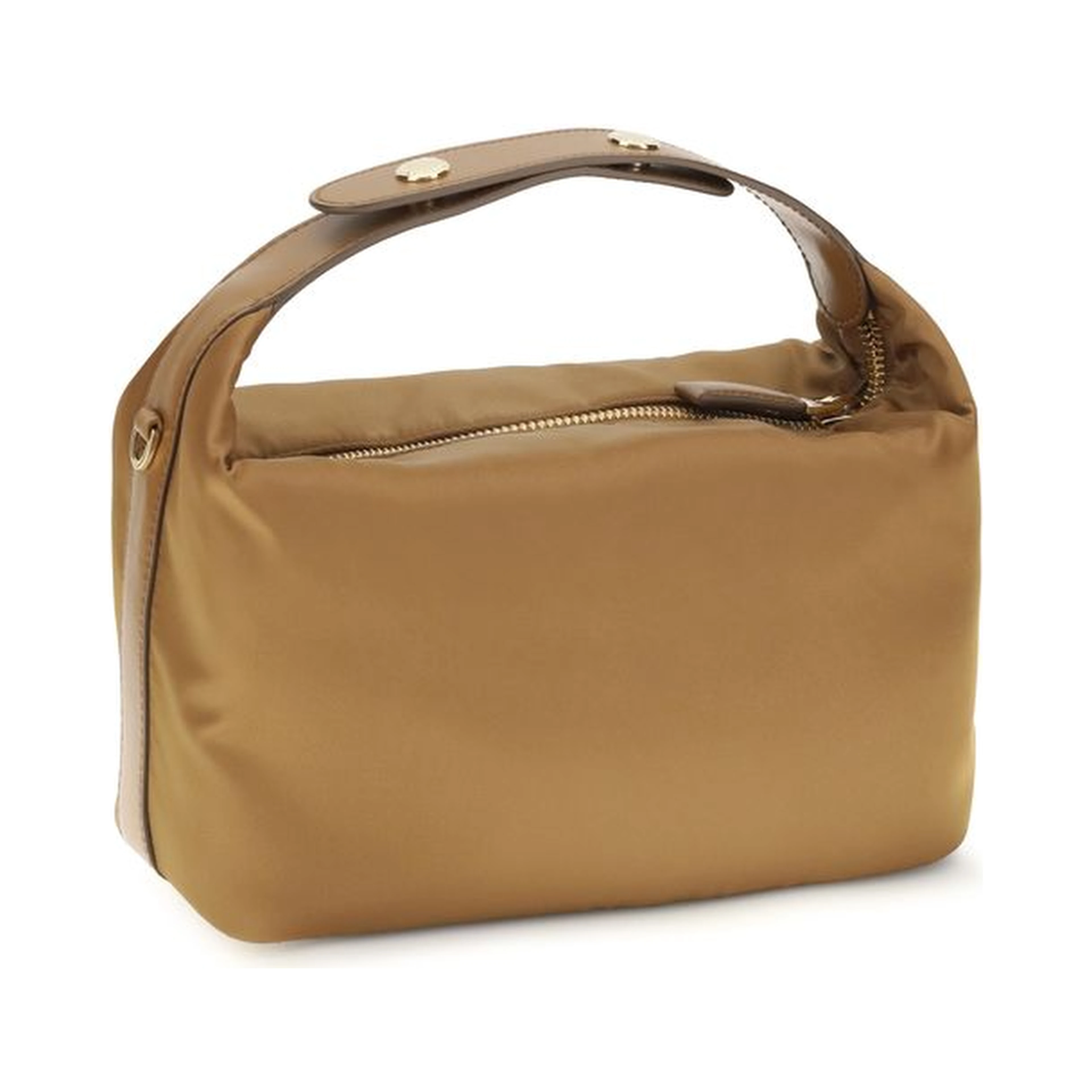 Beige Recycled Polyamide Shoulder Bag