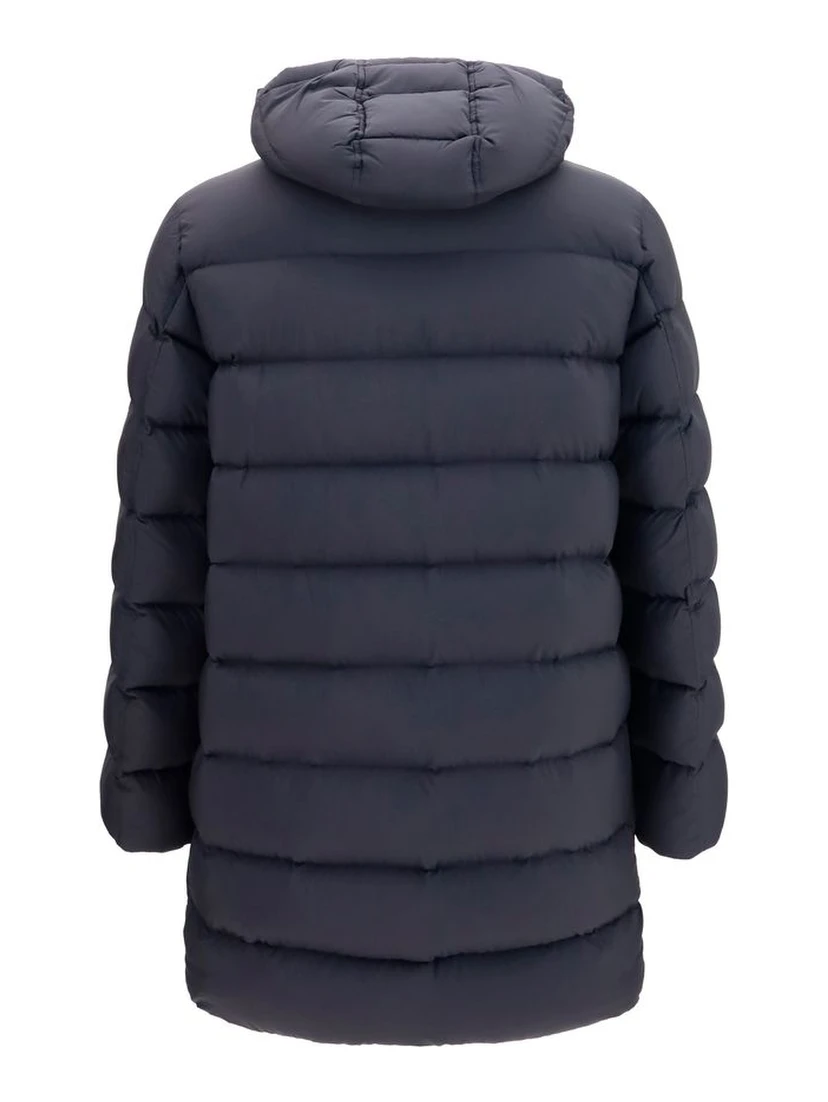 Black Polyamide Full-Length Jacket