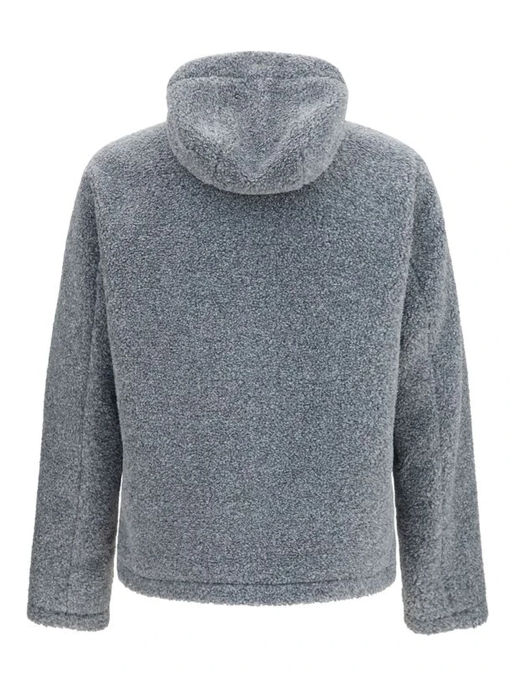 Gray Polyester Full-Length Jacket alternative