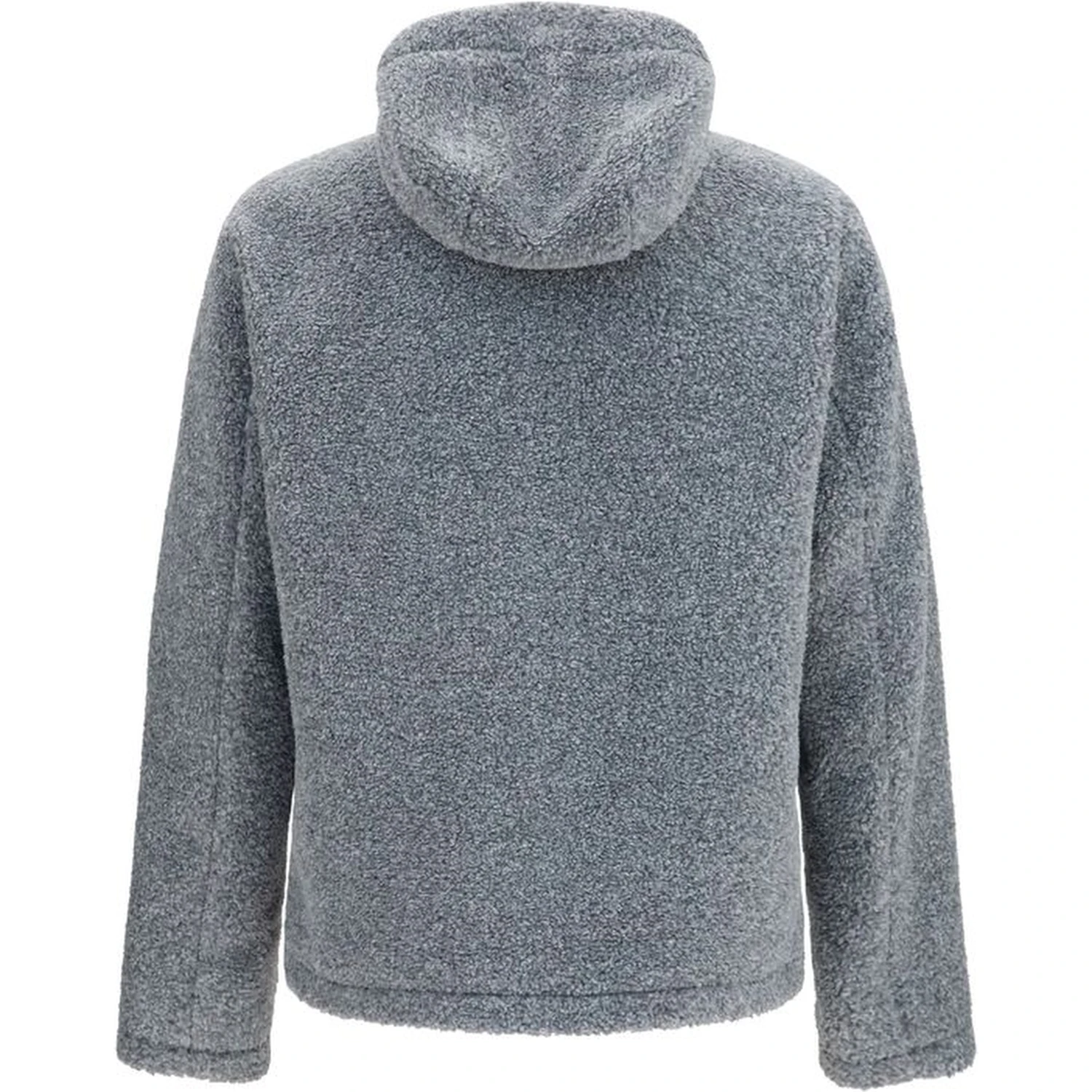 Gray Polyester Full-Length Jacket
