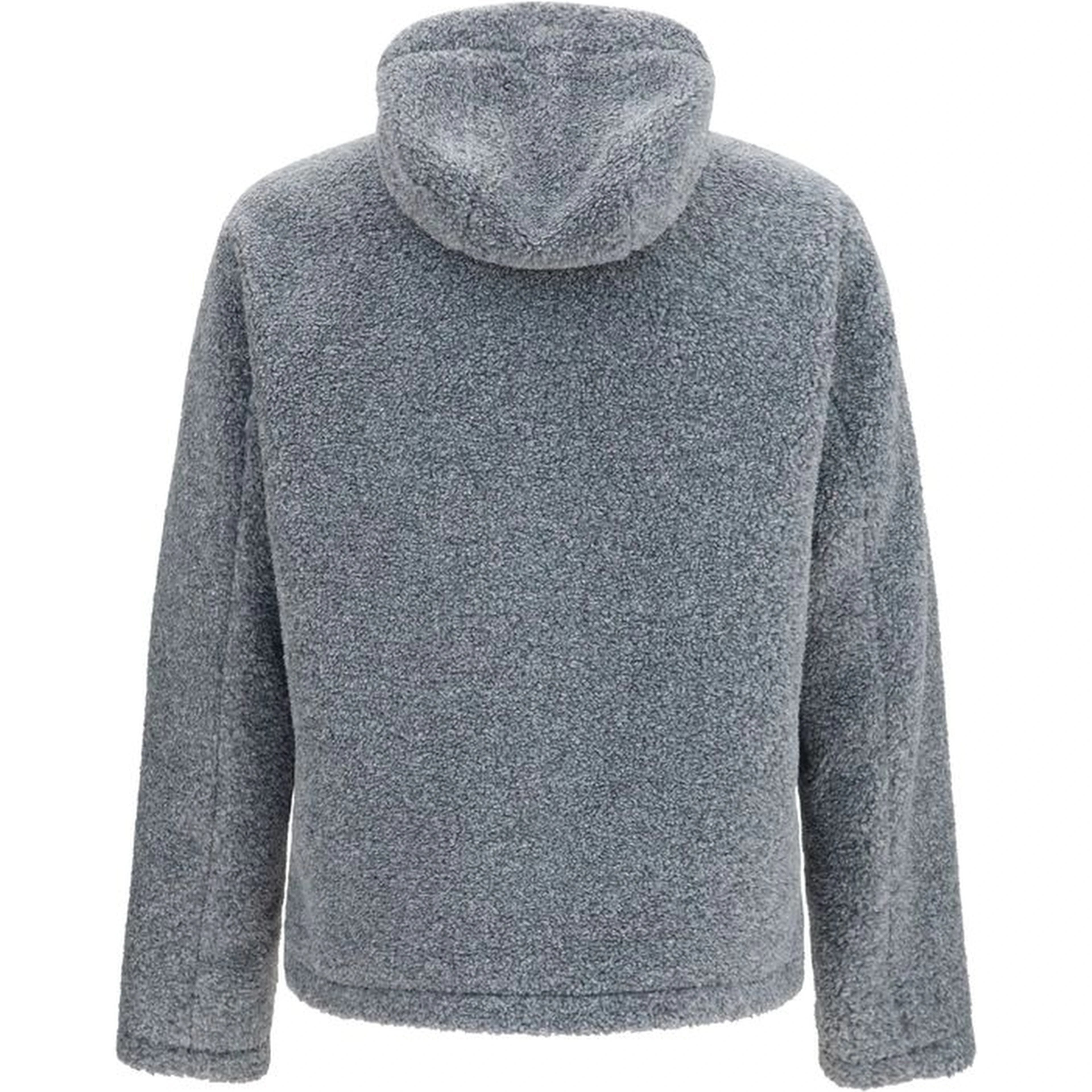 Gray Polyester Full-Length Jacket