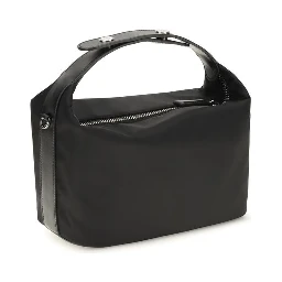 Black Recycled Polyamide Shoulder Bag