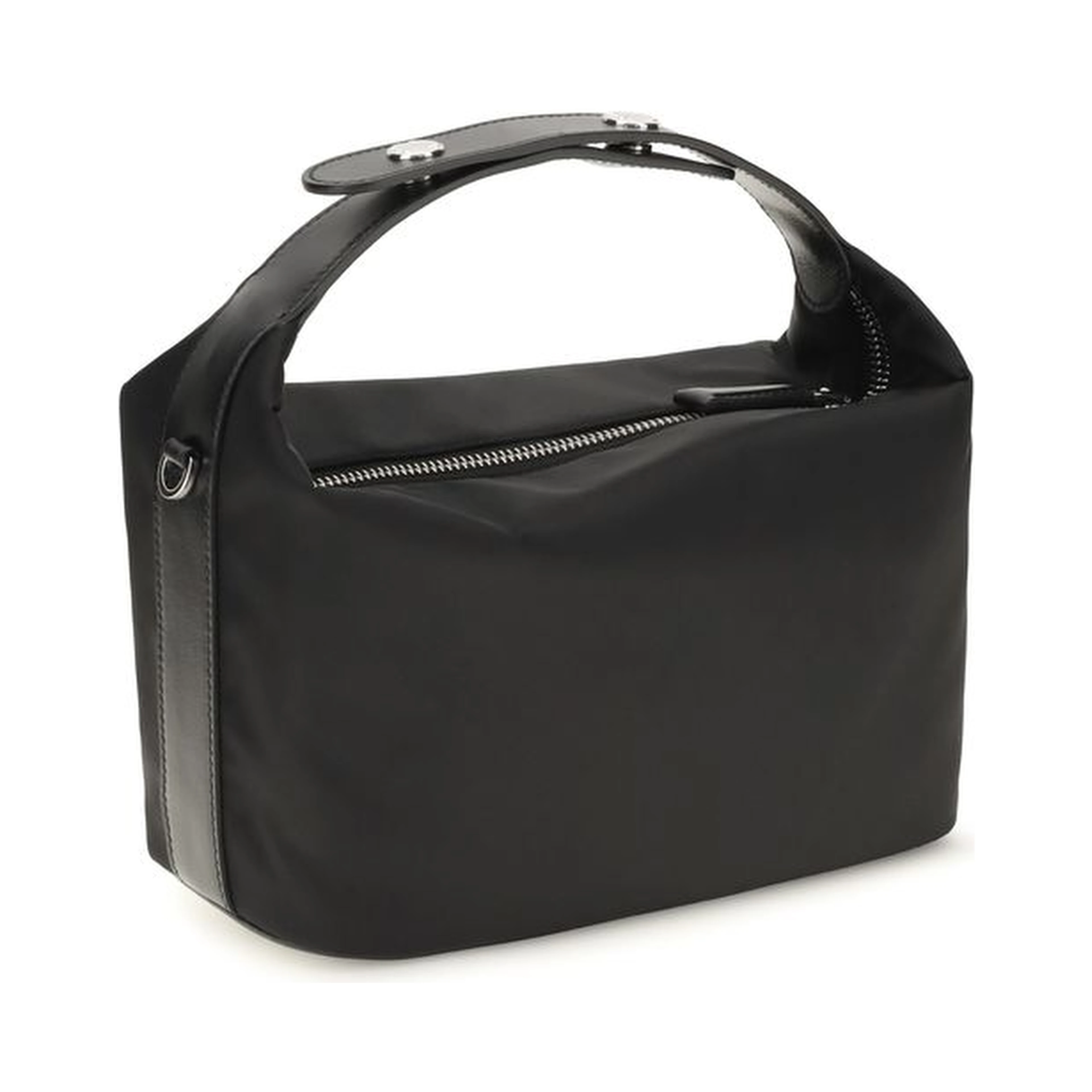 Black Recycled Polyamide Shoulder Bag