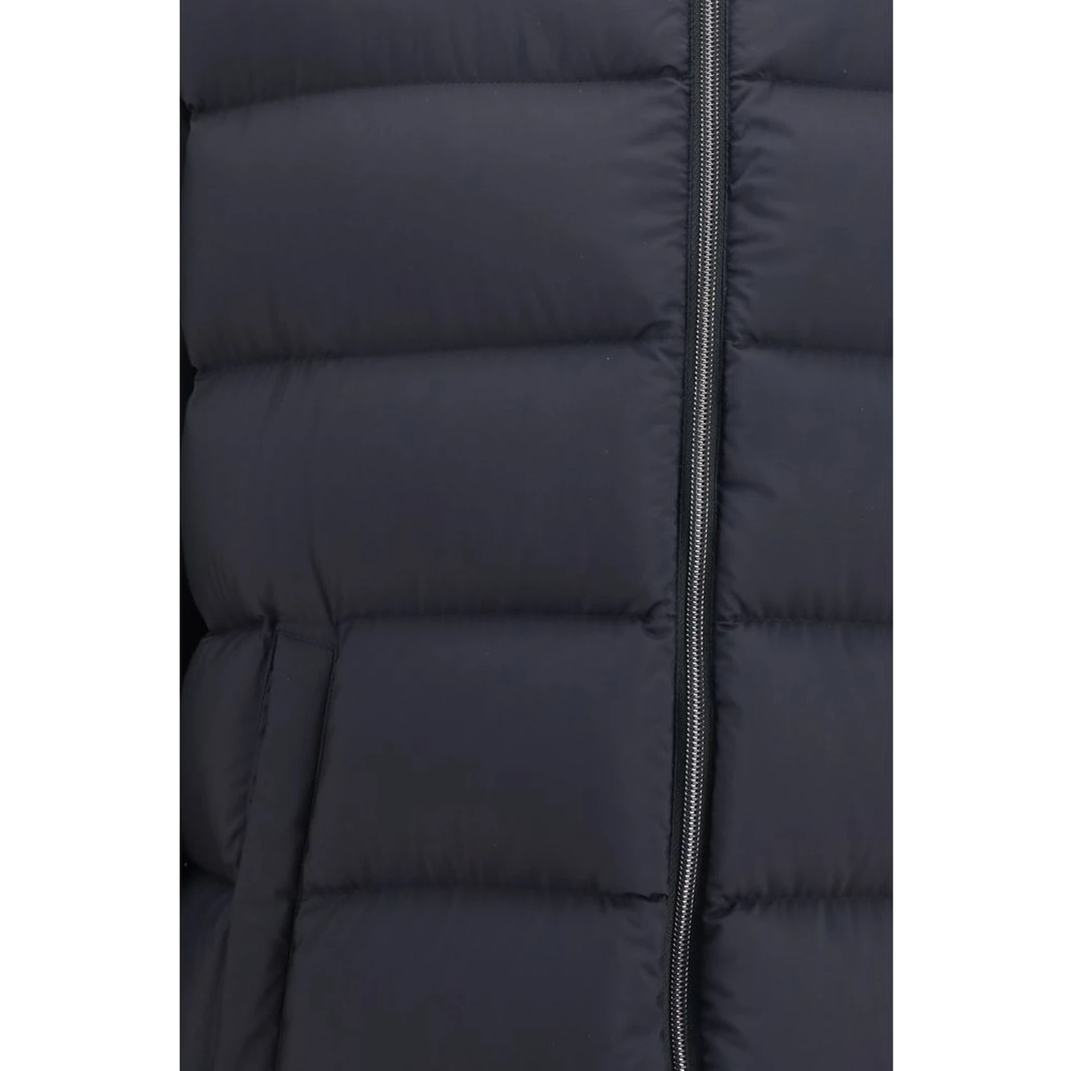 Black Polyamide Full-Length Jacket