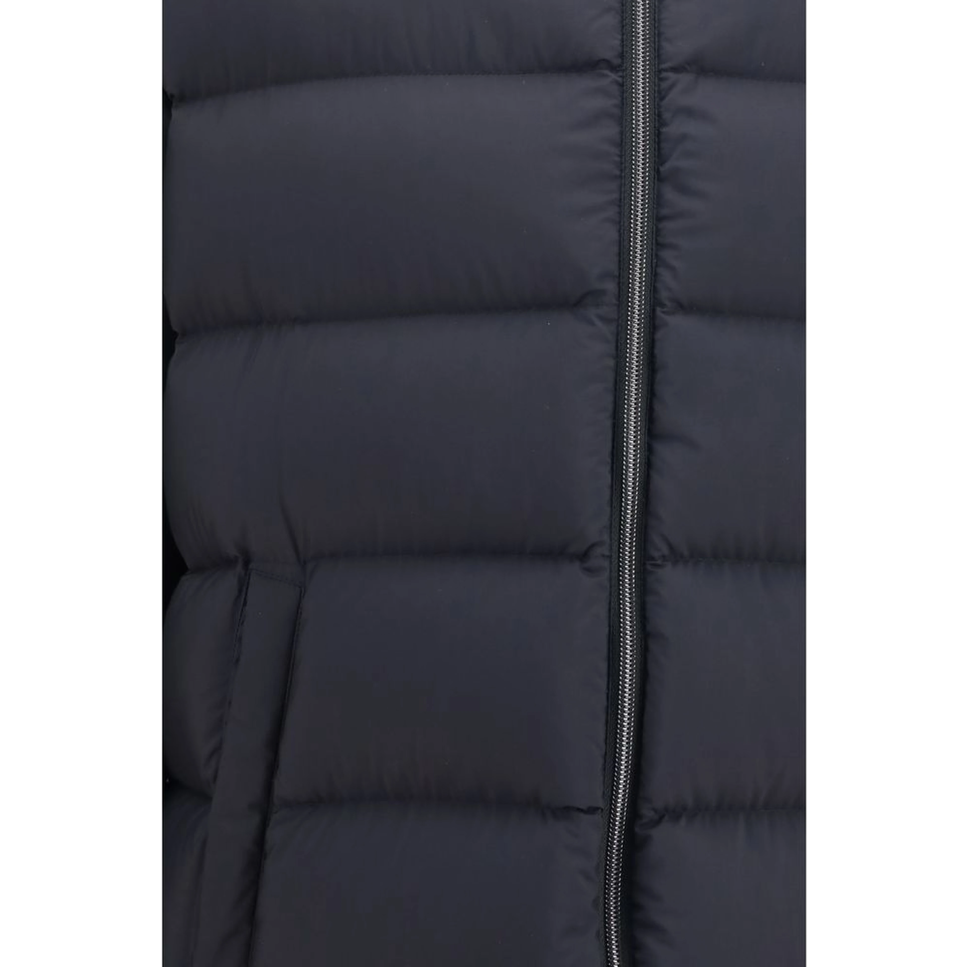Black Polyamide Full-Length Jacket